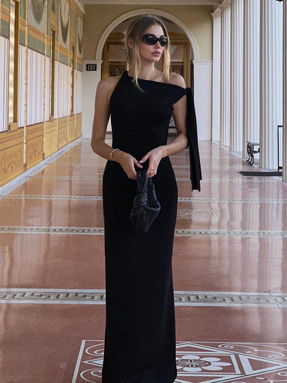 Off Shoulder Maxi Dress For Women - Minimalist Elegant Bodycon Long Dress- Summer Formal Evening Gala 2026