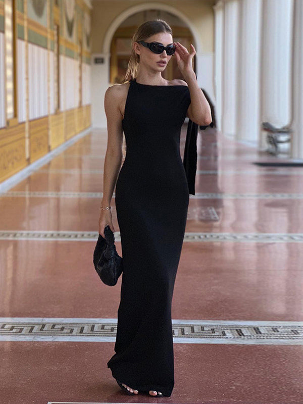Off Shoulder Maxi Dress For Women - Minimalist Elegant Bodycon Long Dress- Summer Formal Evening Gala 2026