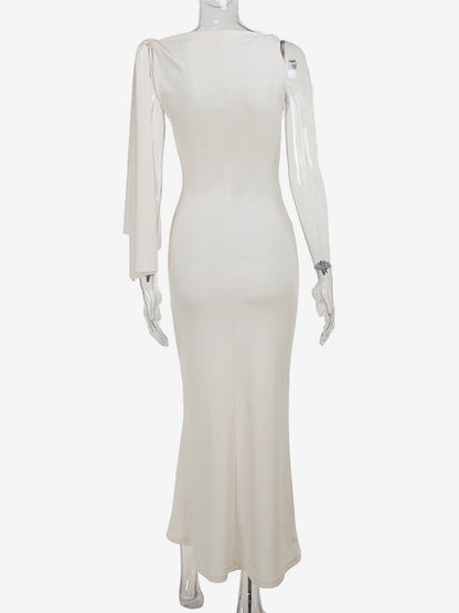 Off Shoulder Maxi Dress For Women - Minimalist Elegant Bodycon Long Dress- Summer Formal Evening Gala 2026