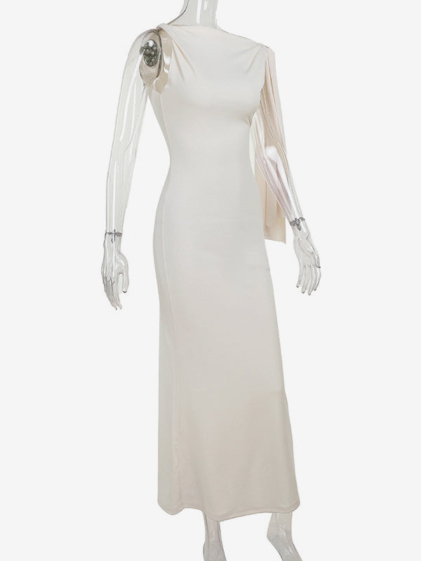 Off Shoulder Maxi Dress For Women - Minimalist Elegant Bodycon Long Dress- Summer Formal Evening Gala 2026