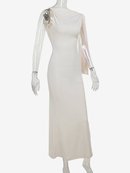 Off Shoulder Maxi Dress For Women - Minimalist Elegant Bodycon Long Dress- Summer Formal Evening Gala 2026