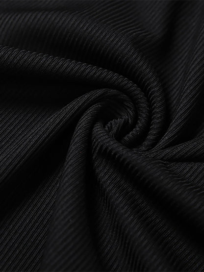 Lace Trim Slip Dress For Women - Black Ribbed Sleeveless Cami Mini Sundress - Summer Party Night Out 2026