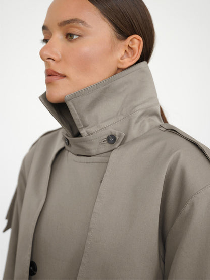 Double Breasted Trench Coat For Women - Belted Classic Longline Overcoat - Spring Chic Office-to-dinner Outerwear 2026
