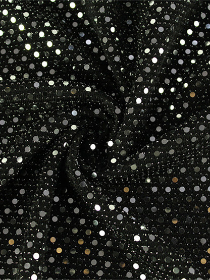 Shimmery Sequin Ruched Maxi Dress For Women - Black Boat Neck Long Sleeve Bodycon Gown - Spring Gala Party 2026