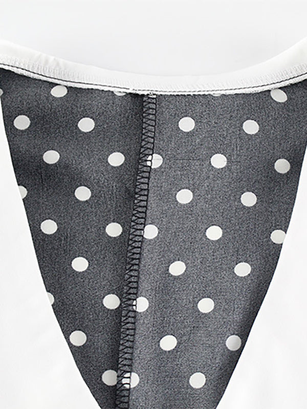 Polka Dot Maxi Dress For Women - Black Vintage Peter Pan Collar Bodycon Pencil Dress - Summer Date Night 2026