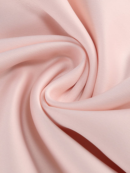 Elegant Rosette Halter Maxi Dress For Women - Silk Like Satin Backless Drape Neck Sleeveless Gown - Spring Evening Party 2026