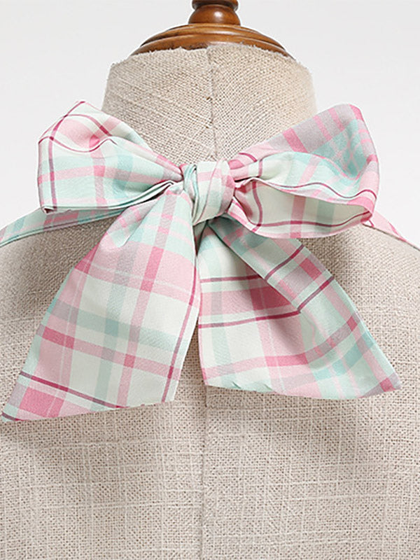 Chic Fitted Blue Plaid Gown With A Line Skirt Perfect For Summer Parties