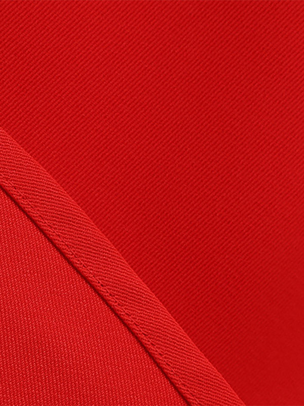 Red Sleeveless Peter Pan Collar A Line Maxi Dress For Women Vintage Chic