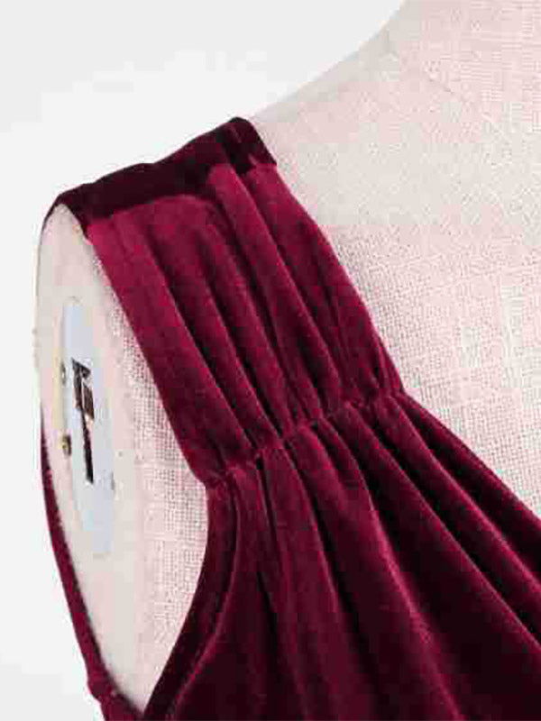 Chic Fitted Burgundy Gown With A Line Skirt Perfect For Evening Events