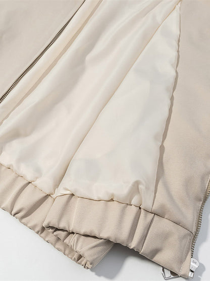 2-Piece Sets Pant Set White Pleated Polyester Turndown Collar Long Sleeves Sets