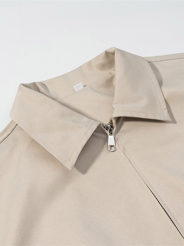 2-Piece Sets Pant Set White Pleated Polyester Turndown Collar Long Sleeves Sets