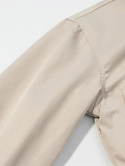 2-Piece Sets Pant Set White Pleated Polyester Turndown Collar Long Sleeves Sets