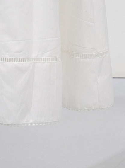 Chic Fitted White Maxi Gown With Lace Detail Perfect For Formal Events
