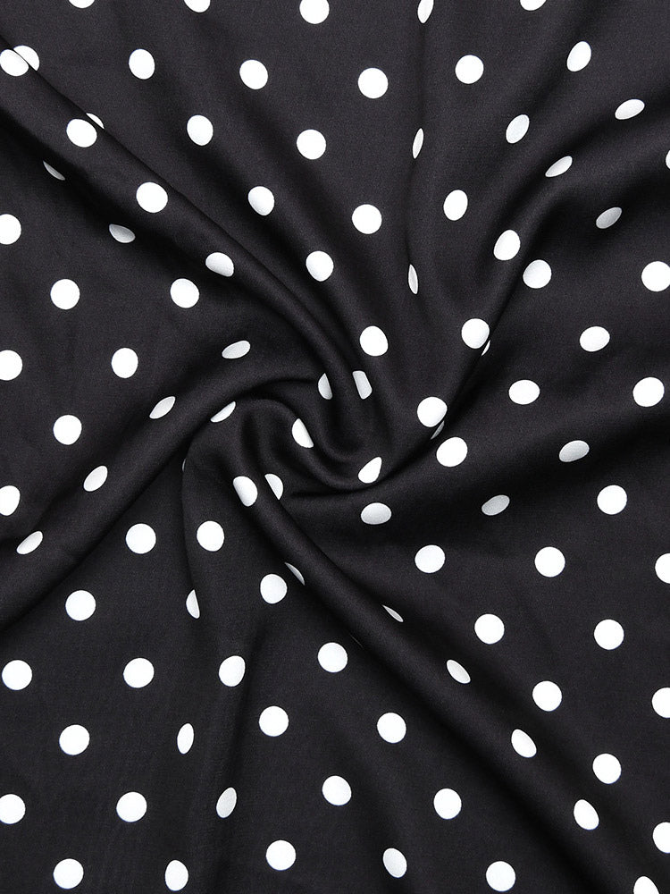Chic Fitted Red Gown With Polka Dots Perfect For Summer Parties