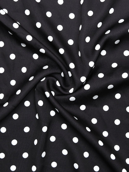 Chic Fitted Red Gown With Polka Dots Perfect For Summer Parties