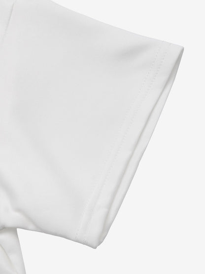 Shirt Short Sleeves Tees White Viscose Clothes Jewel Neck Women Summer Tee Shirt