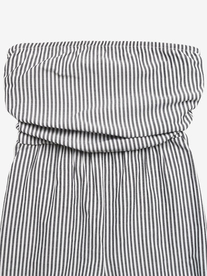 Jumpsuits Black Stripes Sleeveless Spaghetti Straps Wide Summer Playsuit
