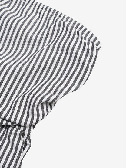 Jumpsuits Black Stripes Sleeveless Spaghetti Straps Wide Summer Playsuit