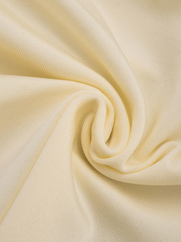 Cream V Neck Ruffled Sleeve Maxi Dress For Women Elegant Formal Style