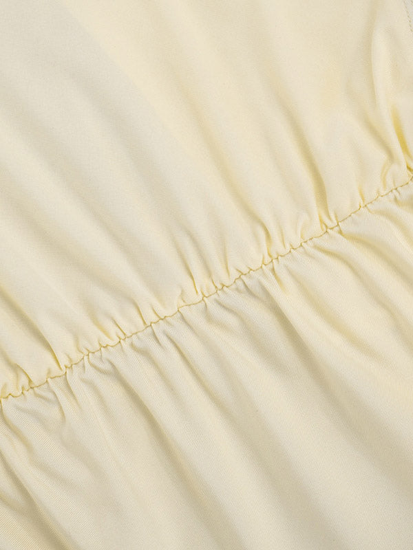 Cream V Neck Ruffled Sleeve Maxi Dress For Women Elegant Formal Style