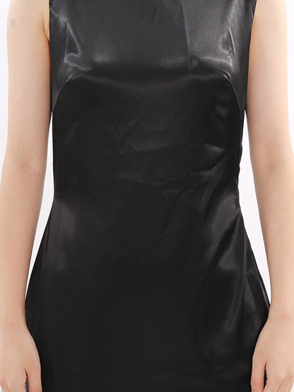 Party Dress Maxi Black Sleeveless Elegant High Rise Semi Formal Summer Dress