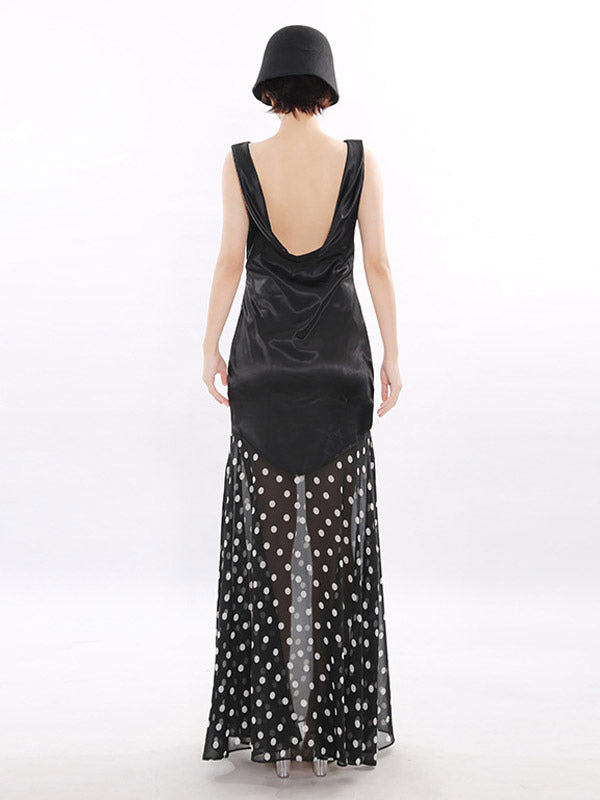 Party Dress Maxi Black Sleeveless Elegant High Rise Semi Formal Summer Dress