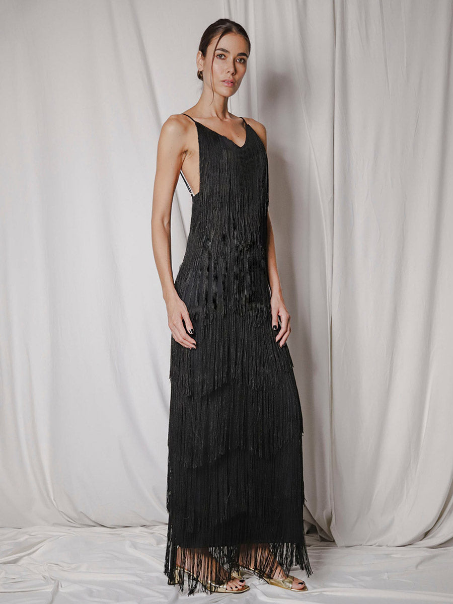 Party Dress Maxi Gold V-Neck Sleeveless Open Shoulder Sexy Semi Formal Summer Dress