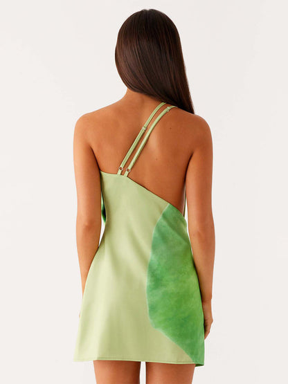 Midi Dress Floral Print Lace Up Backless Chiffon Chic Embellished Collar Sleeveless Dress