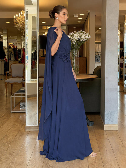 Party Dress Maxi Orange One-Shoulder Sleeveless Clothes Retro Semi Formal Summer Dress