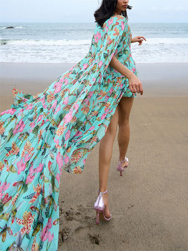 Vacation Dresses Maxi Ruffles Sleeveless Jewel Neck Sexy Black Bohemian Dress