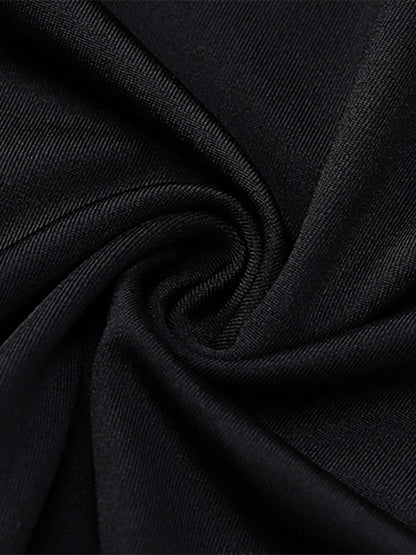 Party Dress Maxi Black Straps Neck Lace Backless Elegant Semi Formal Dress