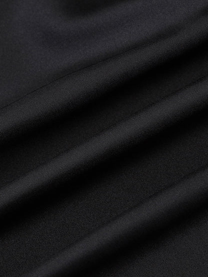 Party Dress Maxi Black Straps Neck Ribbons Shaping Chic Semi Formal Dress