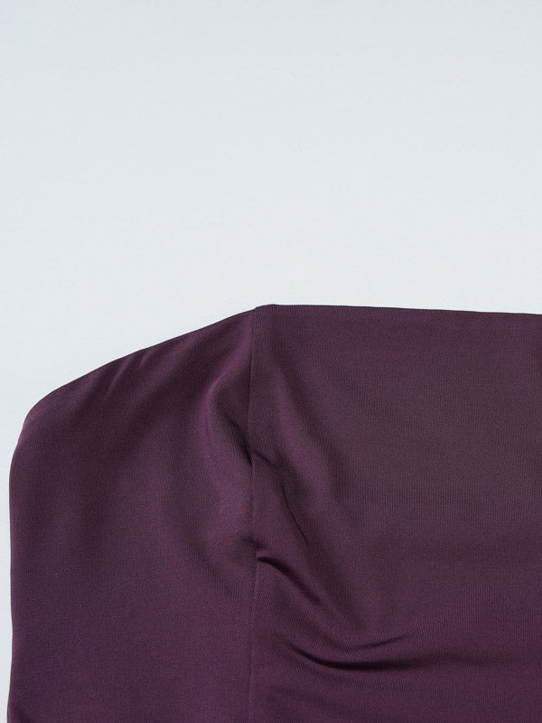 Party Dress Dresses Maxi Purple Strapless Pleated Sexy Semi Formal Summer Dress