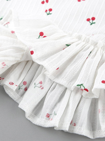 White Cami Top U-Neck Ruffles Strappy Cotton Ruffled Sexy Women Camis