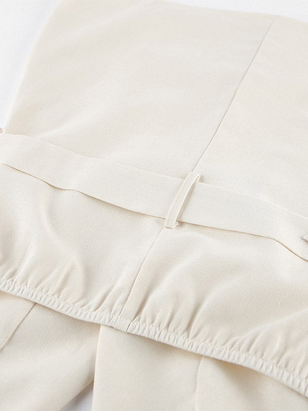 Blouse For Women Khaki Cotton Linen Halter Backless Casual Lace Up Sash Sleeveless Tops