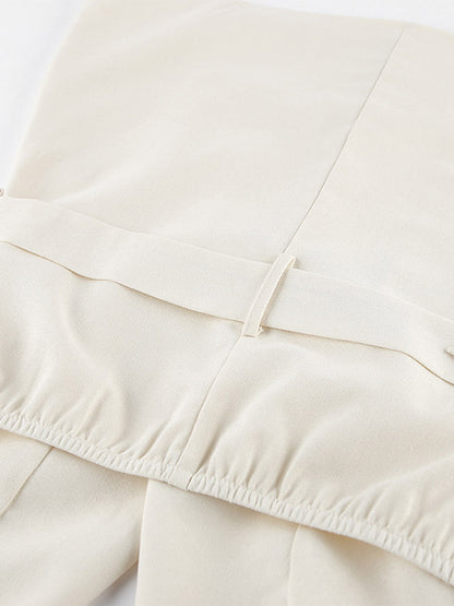 Blouse For Women Khaki Cotton Linen Halter Backless Casual Lace Up Sash Sleeveless Tops