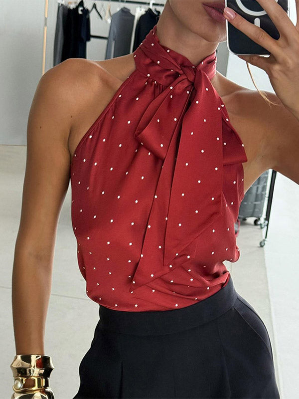 Black Cami Top Halter Sleeveless Chic Camis For Women