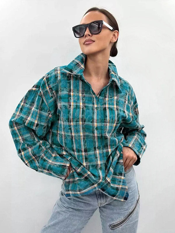 Women Jacket Turndown Collar Buttons Cotton Long Sleeve Outerwear