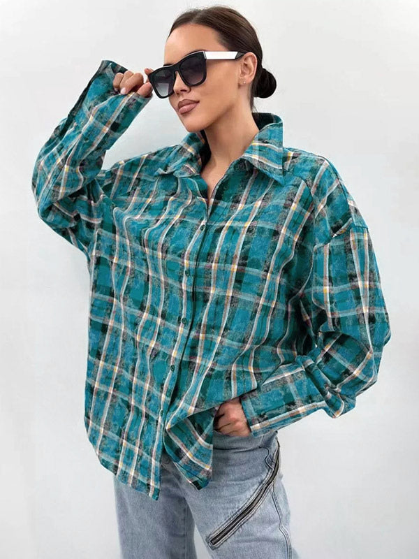 Women Jacket Turndown Collar Buttons Cotton Long Sleeve Outerwear