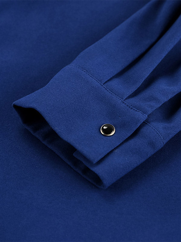 Women's Jackets Turndown Collar Front Button Casual Buttons Blue Jacket For Women