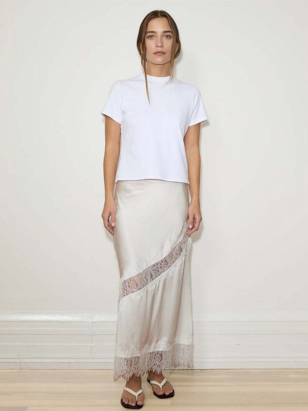Skirts Apricot Polyester Chic Spring Long Women's Bottoms