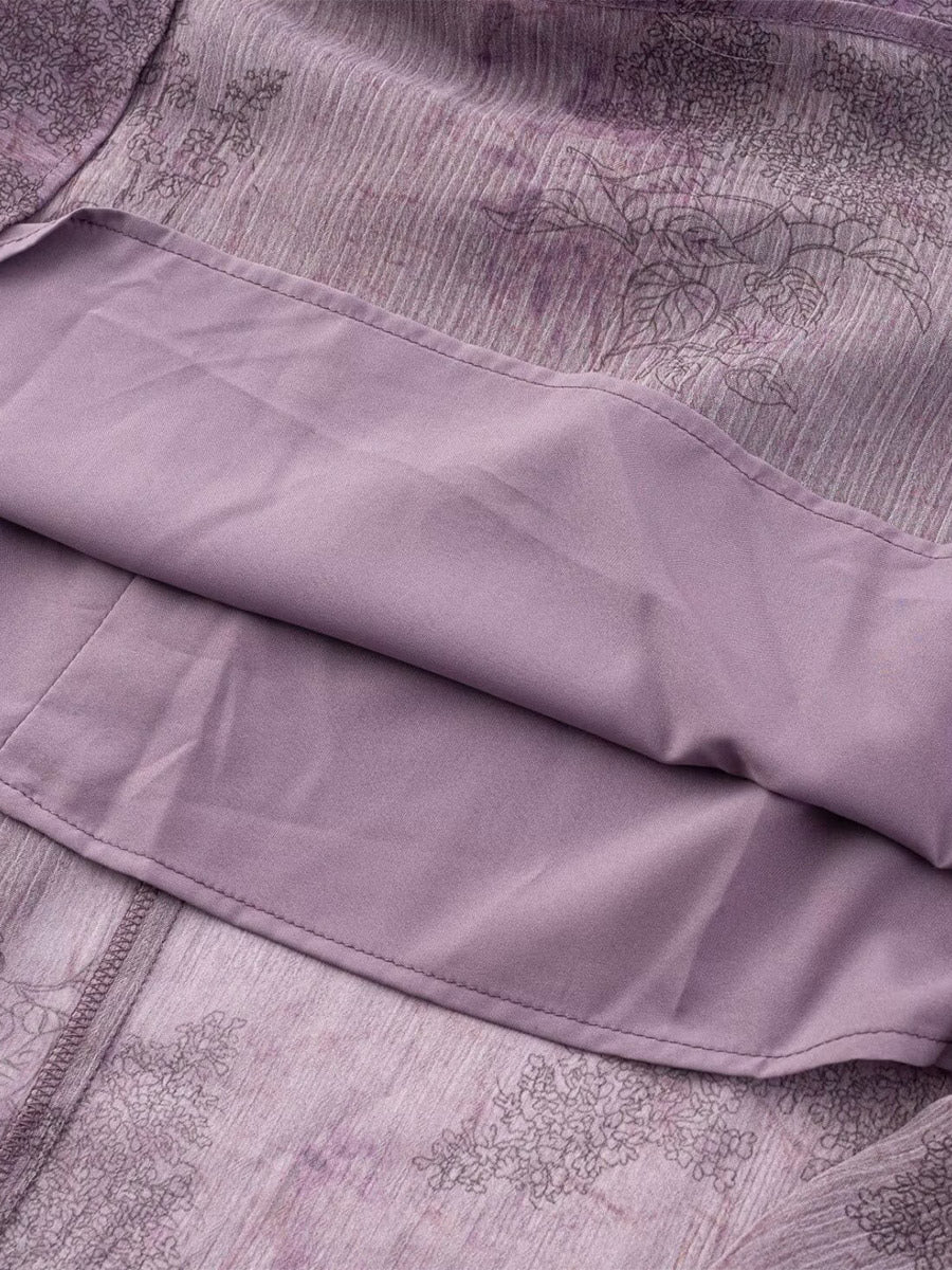 Daily Dresses For Women Deep Purple Polyester Shaping Sleeveless Straps Neck Dress
