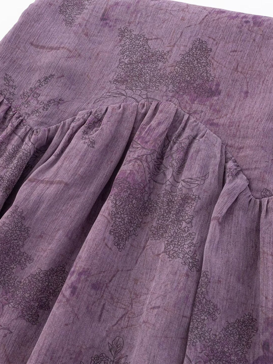 Daily Dresses For Women Deep Purple Polyester Shaping Sleeveless Straps Neck Dress