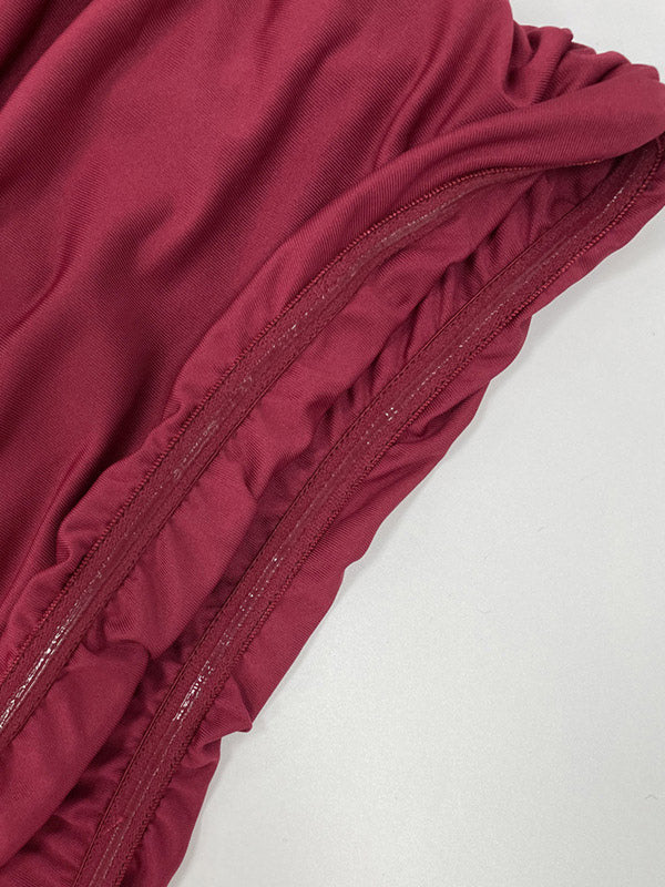 Party Dress Maxi Brown Strapless Pleated Sleeveless Clothes Sexy Semi Formal Dress