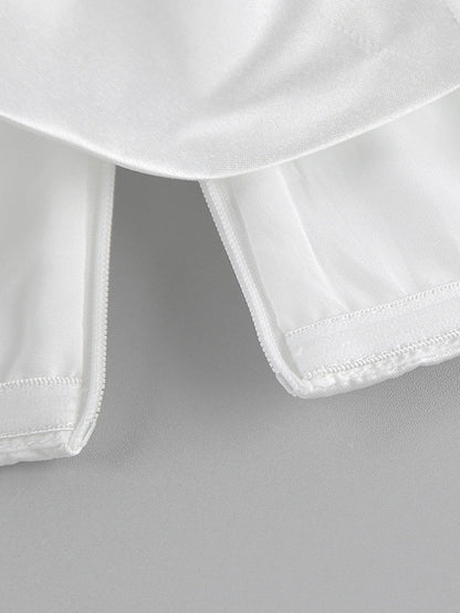 Two Piece Sets White Chic Lace Daily Casual Shaping Sleeveless Skirt Set