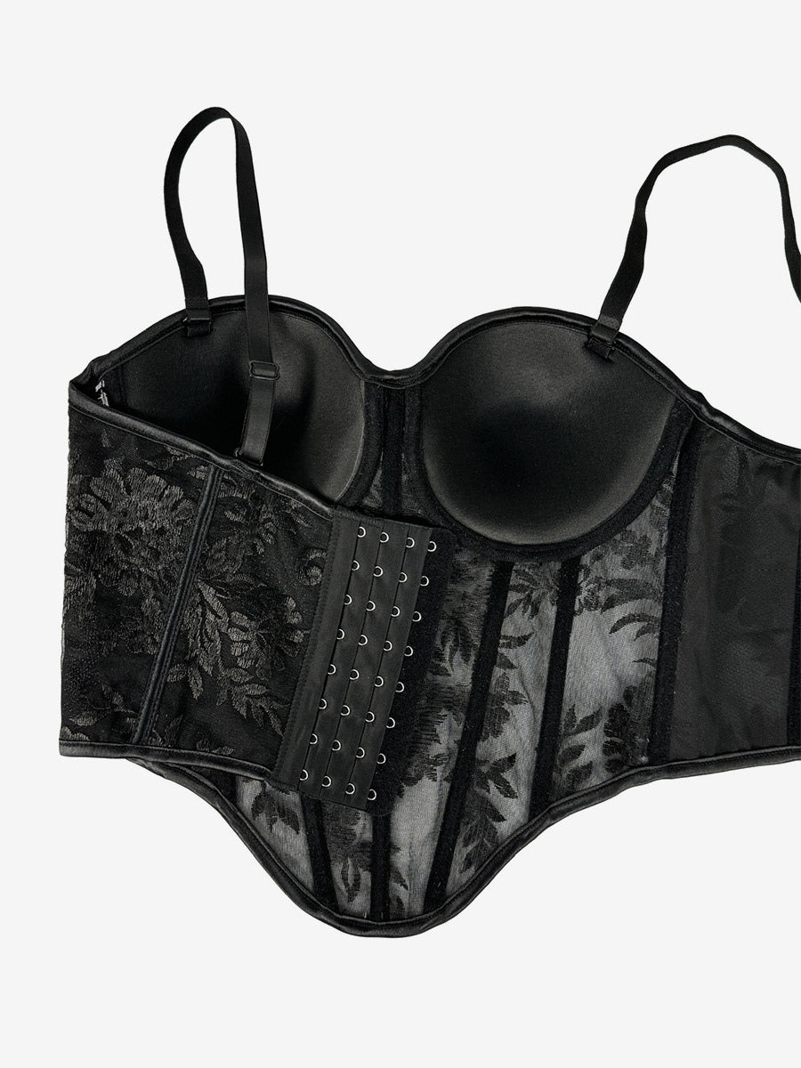 Corset Tops Black Sexy Sleeveless Straps Neck Slim Fit Tops