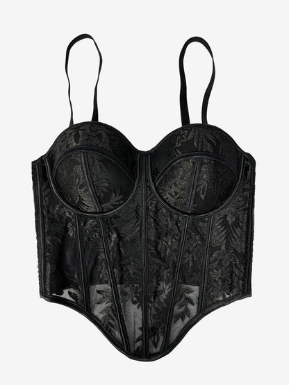Corset Tops Black Sexy Sleeveless Straps Neck Slim Fit Tops