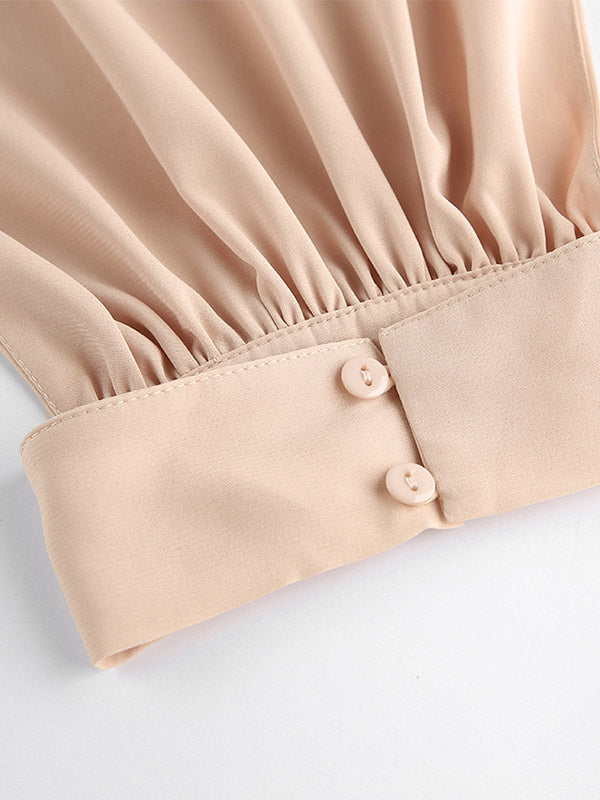 Daily Dresses Mini Khaki Sleeveless Backless High Collar Natural Waist Dress