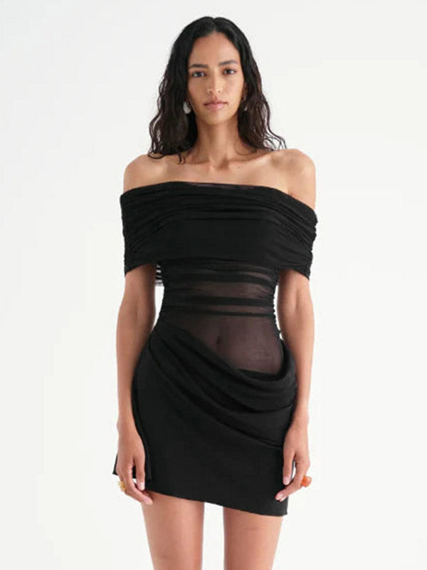 Party Dress Dresses Mini Green Strapless Pleated Sleeveless Semi Formal Dress