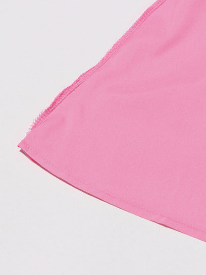 Party Dress Dresses Mini Pink Stand Collar Flowers Sleeveless Casual Semi Formal Dress